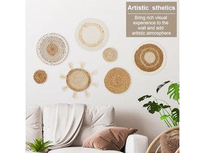 Decorazione Murale Nera Rustica Boho Singola Grigia per Soggiorno