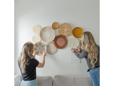 Decorazione Murale Cucina Boho Moderna Sud-Ovest Set di 12 Cesti