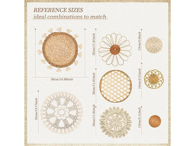 Cesto da Parete Boho Rotondo per Cucina Cesti Stile Rustico Intrecciati